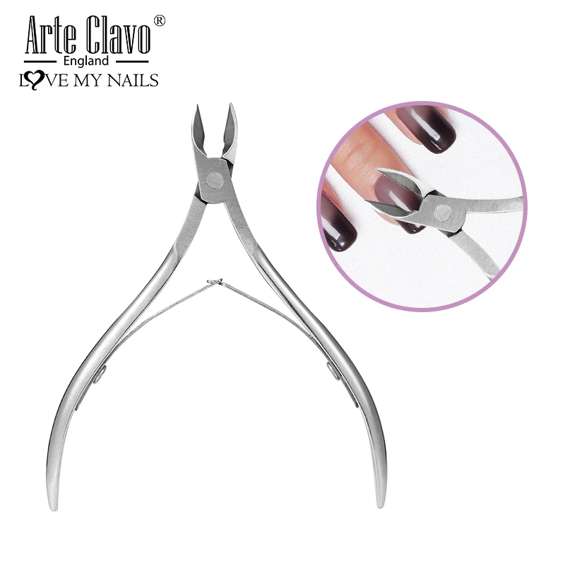 

Arte Clavo Stainless Steel Dead Skin Remover Manicure Tools Fingernail Toe Cut Cuticle Scissor Plier Nail Clipper Cuticle Nipper