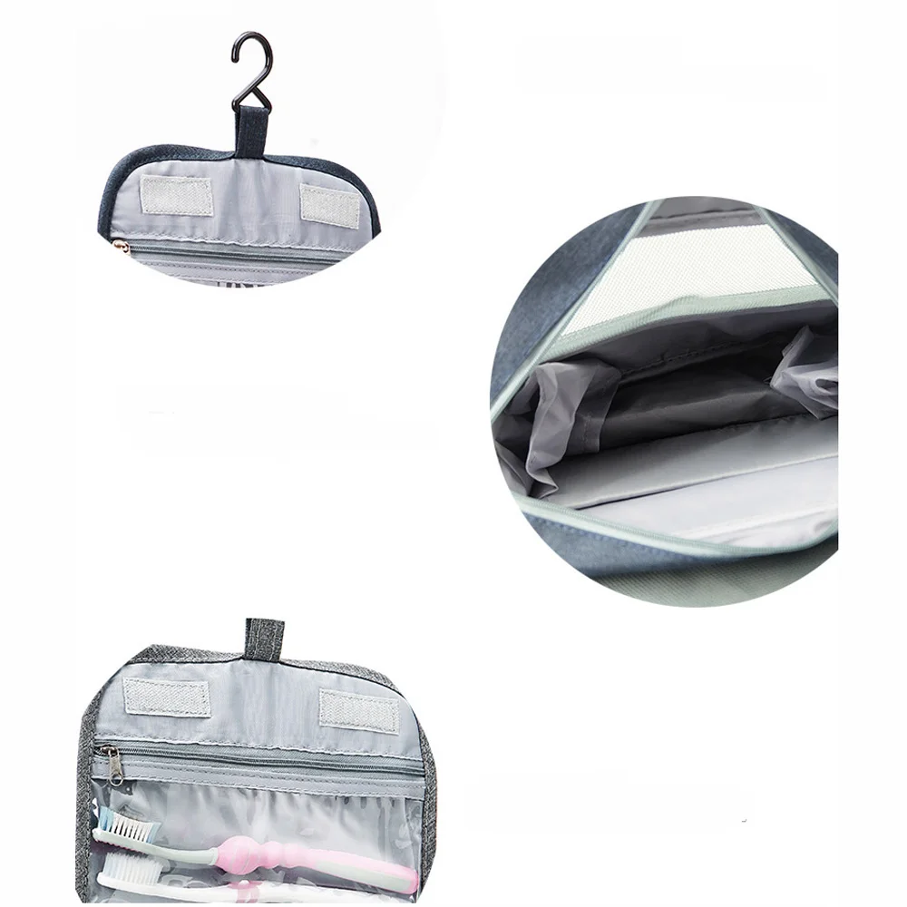 New Large Capacity Cosmetic Storage Bag Polyester Multifunction Travel Portable Cosmetic Bag Hanging Organizer Toiletry Pouch