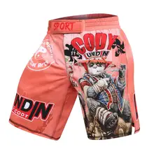 Мужские боксерские трусы с принтом MMA шорты для кикбоксинга Fight Grappling Короткие panda Muay шорты для тайского бокса sanda шорты для кикбоксинга