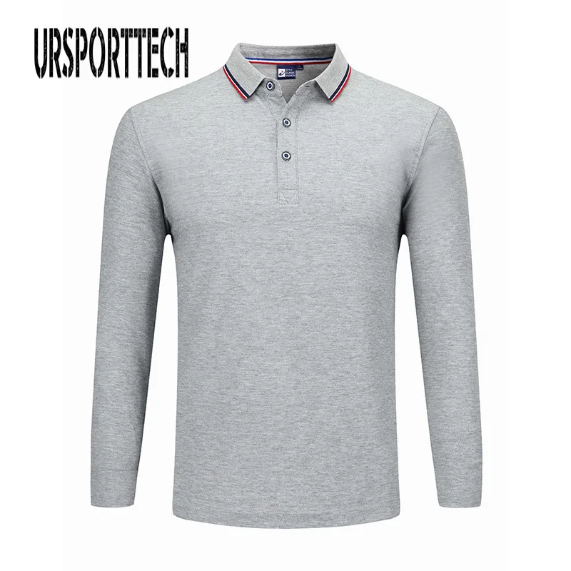 URSPORTTECH Polo рубашка мужская плюс размер 3XL 4XL Sping Осенняя брендовая мужская рубашка поло с длинным рукавом Повседневная мужская рубашка s рубашки поло