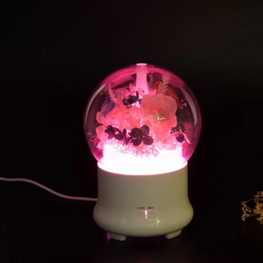 Immortal Flower Aroma Diffuser Essential Oil Air Humidifiers Ultrasonic Aromatherapy 7 Color LED Night light Office Home Gift