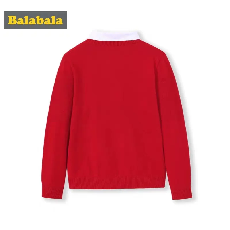Прямая поставка товаров, Детский свитер Balabala осенне-зимняя Стоковая одежда по низкой цене