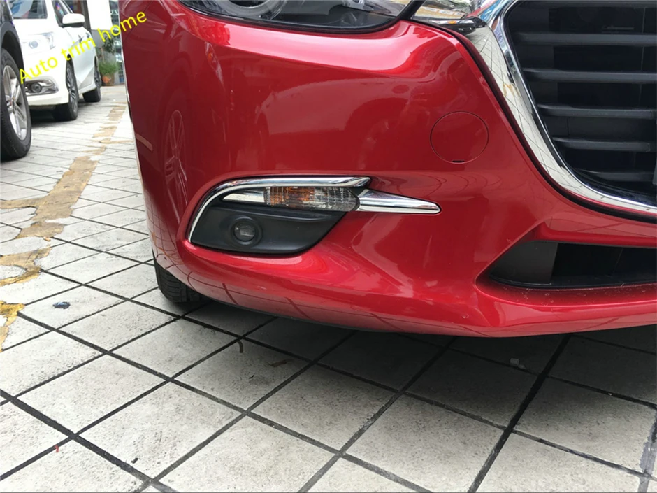 Lapetus переоборудование экстерьера комплект подходит для Mazda 3 ABS хром передние противотуманные фары лампа век чехол с ремешком отделка 2 шт./компл