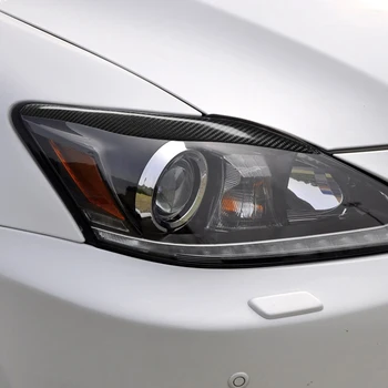 

1 Pair Carbon Fiber Headlight Eyebrow Cover Trim Decor For Lexus IS250 IS300 2006-2012 Headlight Eye Lid Cover Trims