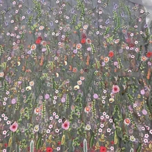 1x130*91 см Цветочная вышивка сетка для свадьбы кружево для свадебной вуали ткань платье