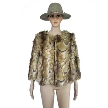 Осень зима змеиный принт 3/4 рукав кроп тонкий искусственный норковый мех пальто для женщин роскошный искусственный мех куртки для женщин размера плюс