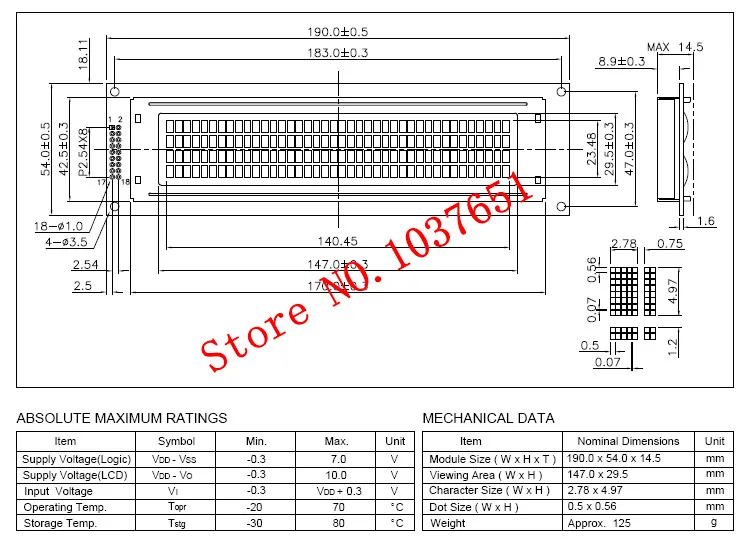 em vez de hd44780 tm404a lmb404a wh4004a de boa qualidade