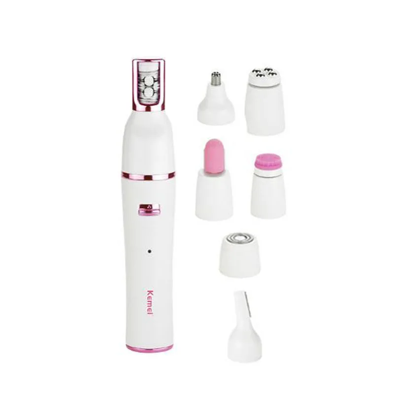Kemei lady бритва KM-2189 электробритва 7 в 1 многофункциональная щетка для очистки носа триммер для бровей Триммер-эпилятор полировщик ногтей