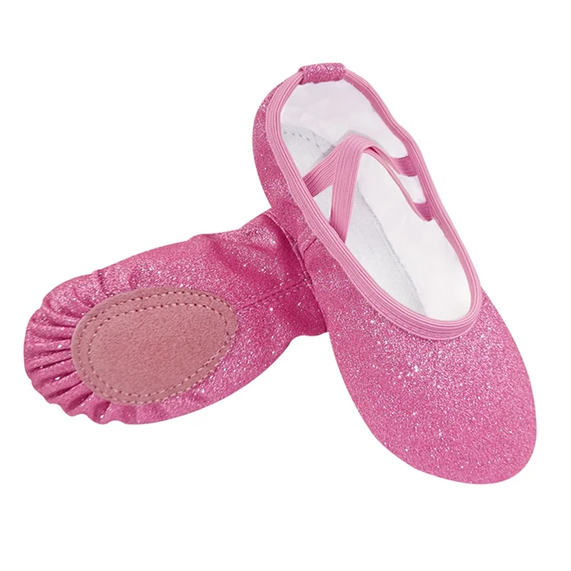 Nuevas zapatillas de Ballet Yoga gimnasio zapatillas planas brillo Rosa zapatillas de Ballet para niñas niños mujeres profesor