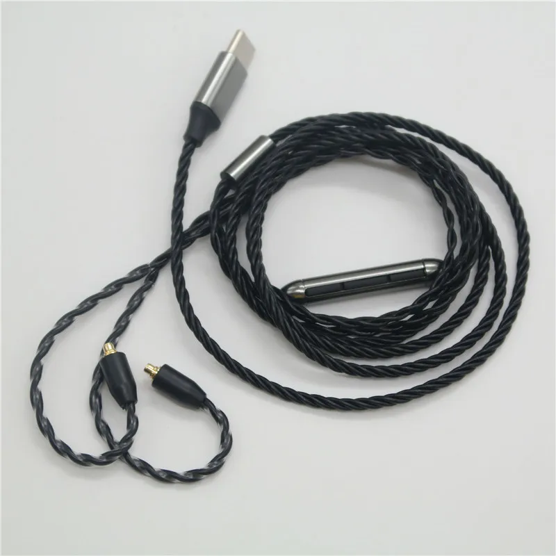 Аудио кабель MMCX к usb type-C Для Shure SE215 SE315 SE425 SE535 UE900 Westone W10/W20/W30 кабель для наушников 16/32 функция DAC