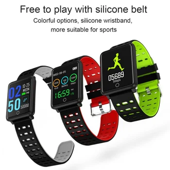 

IP68 Waterproof Bluetooth Pedometer Heart Rate Monitor Color Display Bracelet For Android For IOS Smart Watch Wearable Device