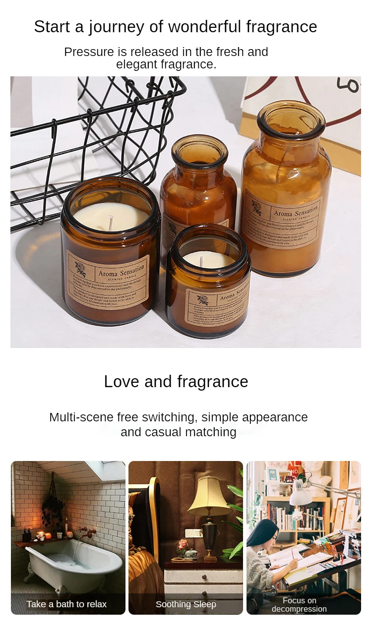 Simple Style Scented Candle for Decoration Fragrance Scented Candle 90G