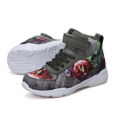 Зимние Детские кроссовки; Баскетбольная обувь для мальчиков; обувь для бега «мстители»; детская обувь; спортивная обувь; ботильоны с героями мультфильмов