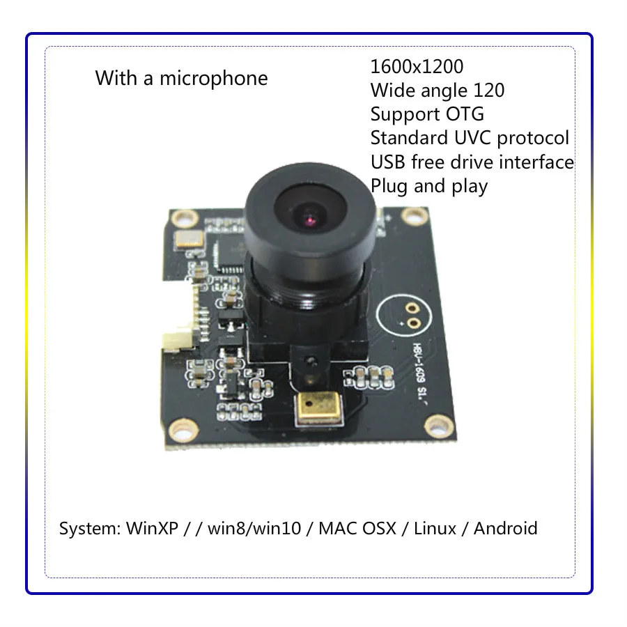 

USB Industrial Camera Microphone Module Module Module 2 Million HD Wide Angle 30 Frames Digital McOV2643