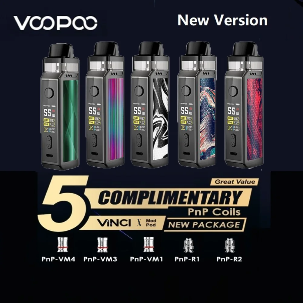 

Original 70W VOOPOO VINCI X Pod Kit w/ 0.96-Inch Screen No 18650 Battery Box Vape Mod Pod System Kit vs Vinci Kit/ Target PM80
