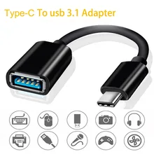 USB C OTG кабель адаптер мужской тип C женский USB 2,0/USB 3,1 адаптер для huawei Nokia, Xiaomi samsung Macbook, OnePlus(черный