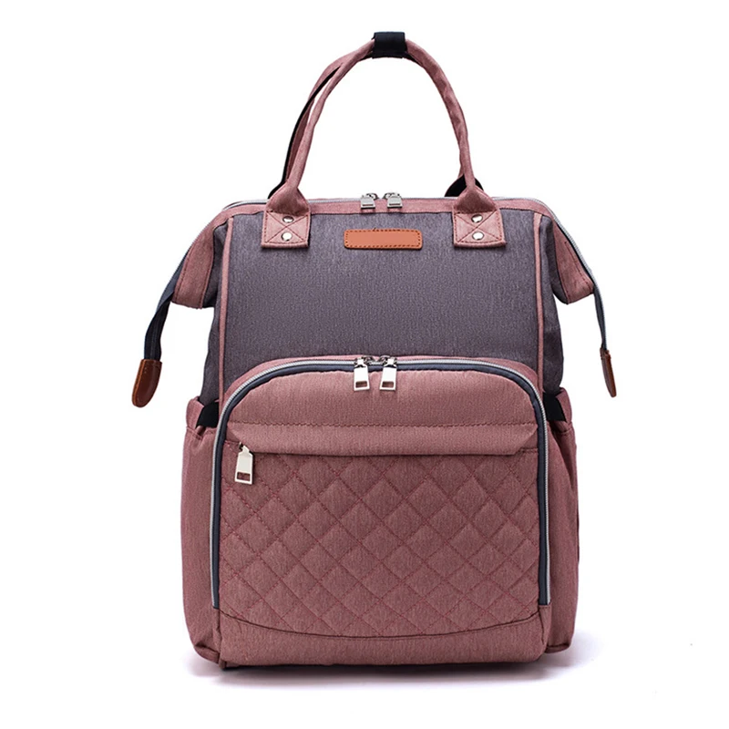 pink gray Женский рюкзак для подгузников для беременных, Большой Вместительный рюкзак для путешествий, новая детская сумка - Цвет: pink gray