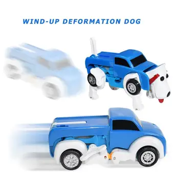 

Automatic Transform Dog Cultivate Hands-on and Thinking Skills Clockwork Deformation Toy Kids Wind Up Toy Children Gift