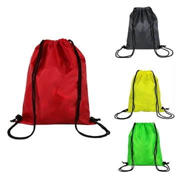

2020 Fashion Trend Women Men Solid Color Drawstring Backpack Portable Sports Storage Bag Casual Simple New Outdoor Travel Tote