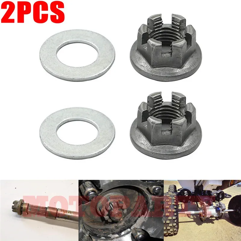 2XRearAxlecastlehubnutwasherBoltsforYamahaBansheeBlaster