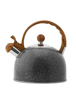 

Tea Kettle Stovetop Whistling Tea Kettle Premium Stainless Steel Teapot With Wood Grain Handle Suitable For All Heat Source