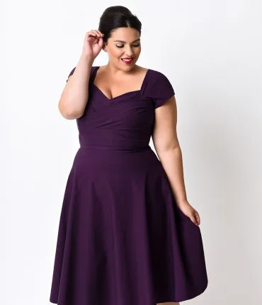 

Plus-sized Extra Large Europe And America Dress Short Sleeve Retro Dress Big Skirt Plus-size Clothes