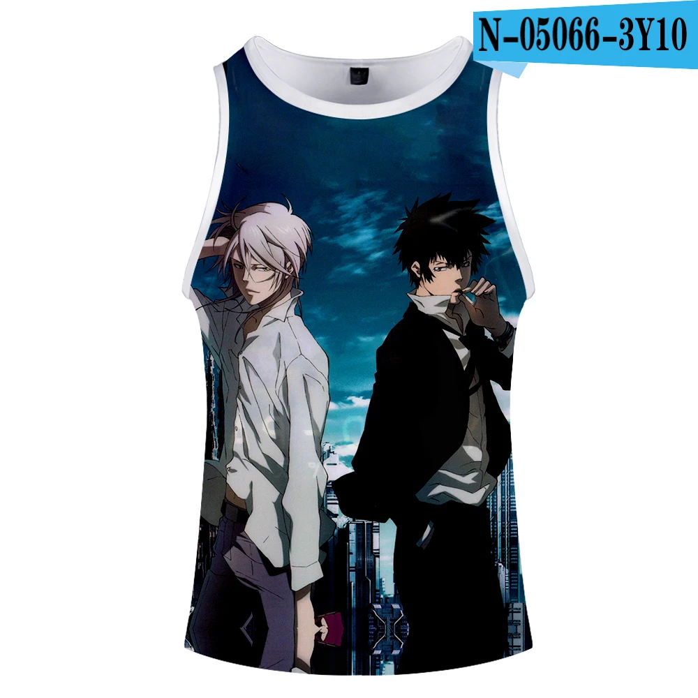 Psycho-Pass 3D Печатные Топы на бретелях для женщин/мужчин лето крутой жилет без рукавов горячая распродажа Повседневная Уличная одежда - Цвет: 1