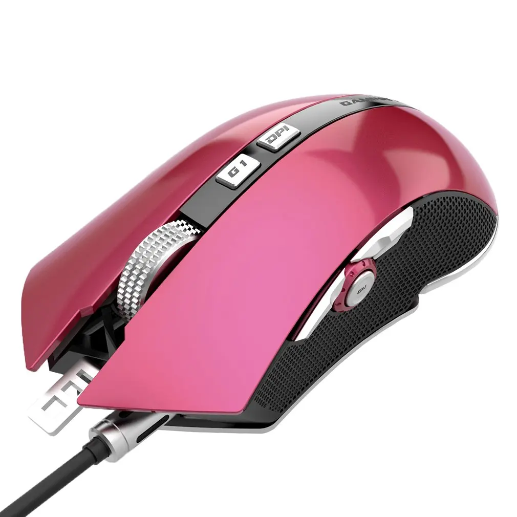 LUOM G60 проводной палец правый USB 1,1/2,0 интерфейс плетеный провод программируемый 9 Кнопок профессиональная оптическая игровая мышь