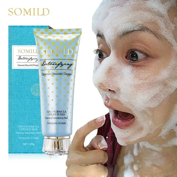 

SOMILD Deep Clean Oxygen Bubble Detox Facial Mask Remove Blackhead Skin Care Foaming Face Mask Acne Treatment Korean Cosmetics