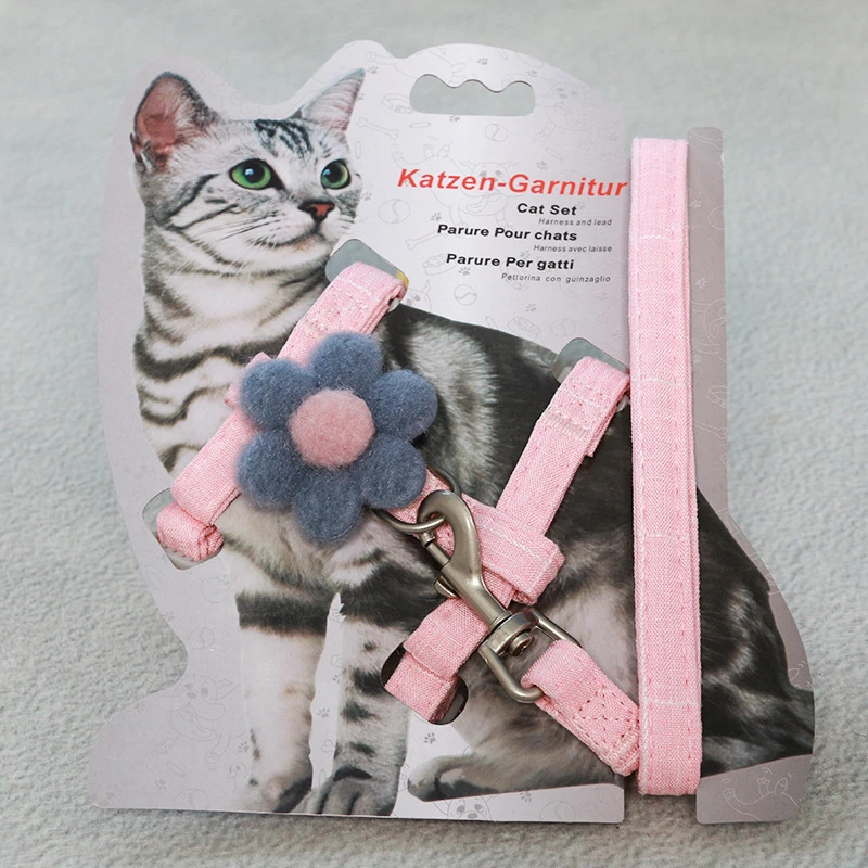 Laisse En Forme De Dessin Anime Kawaii Pour Chat Taille Reglable Confortable Sangle De Poitrine De Haute Qualite Fournitures Pour Animaux De Compagnie Nœud Papillon En Nylon Aliexpress