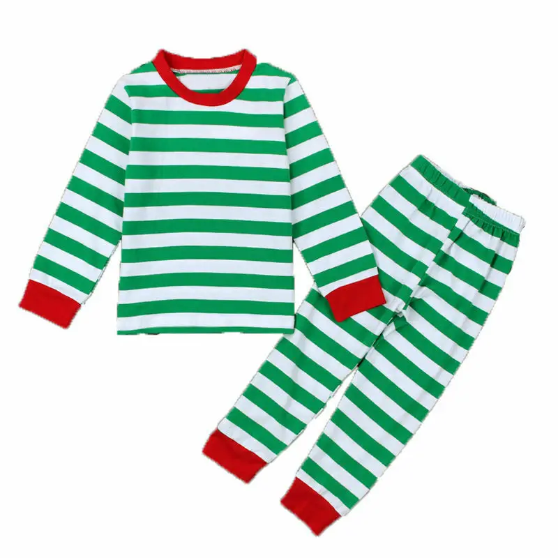 Kid 4T Рождественские пижамы для всей семьи из 2 предметов пижамные комплекты хлопковая одежда для сна для папы, мамы и детей одежда для сна в красно-зеленую полоску, в Великобритании - Цвет: Kid 4T