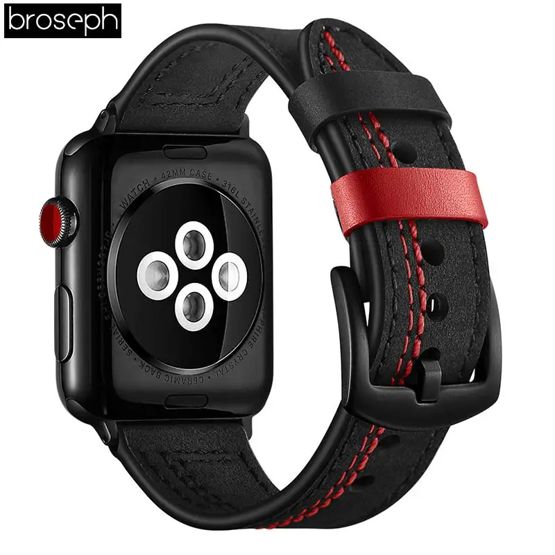 Кожаный ремешок для часов apple Watch, 4 ремешка, 40 мм, 44 мм, ремешок для часов, браслет для iwatch, 42 мм, 38 мм, аксессуары для браслетов