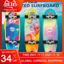 2021 810x250x158mm Professional Carver Surf Land Skateboard Highly Smooth Maple Professional Land Surfboard Big Fish Board