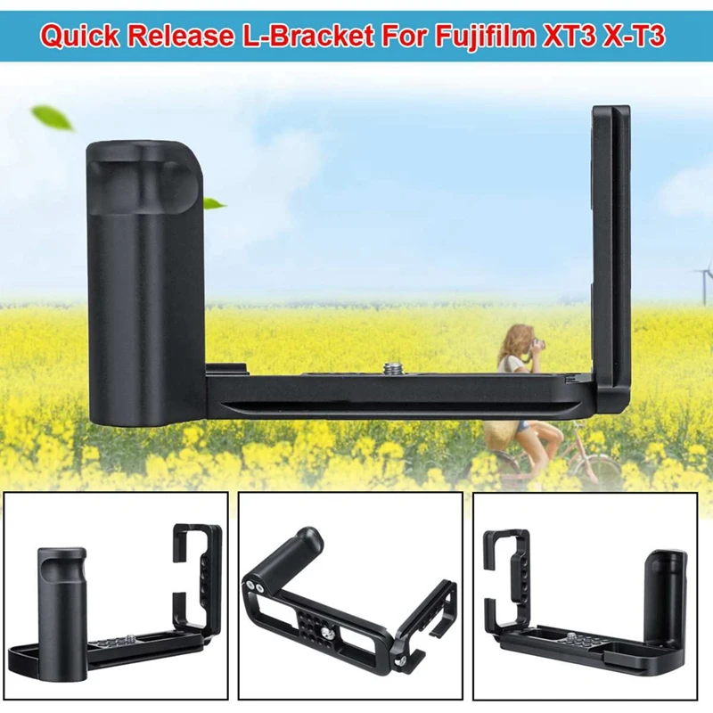FFYY-Quick Release Plate рукоятка l-пластина держатель кронштейн с 1/4 винтовой головкой крепление для Fujifilm Xt3 X-T3 штатив для цифровой камеры