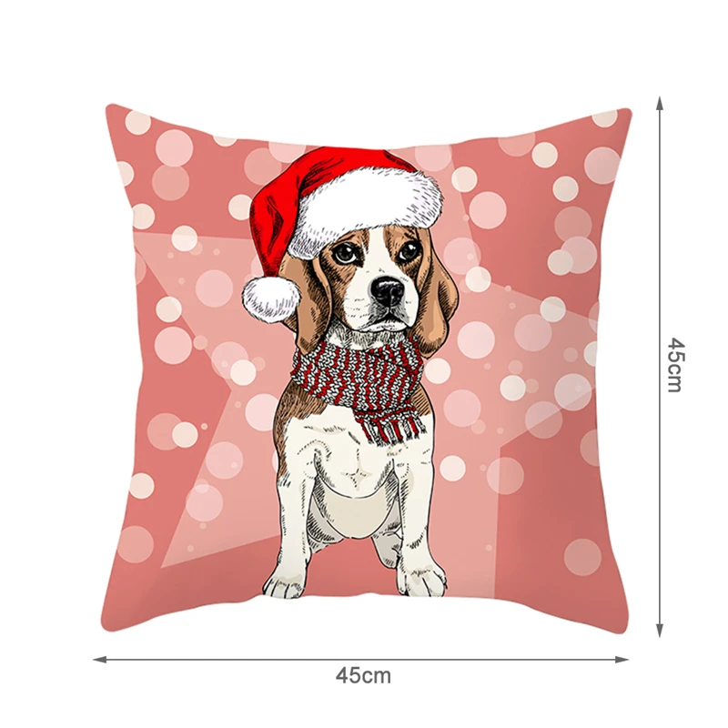 TTLIFE, милый Рождественский чехол для подушки, чехлы для подушек для собак, животные, подарок, наволочки для дома, дивана, Декоративные Чехлы на подушку