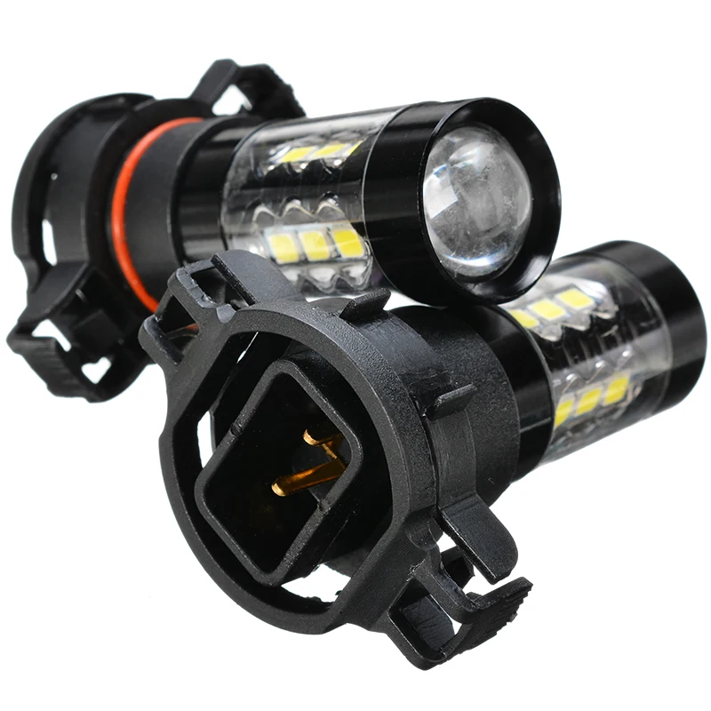 Multipurpose 2PCS 2504 PSX24W Fog Light Daytime Running Light Bulb White 80W LED For Brake Tail Rear Side Marker Lamp