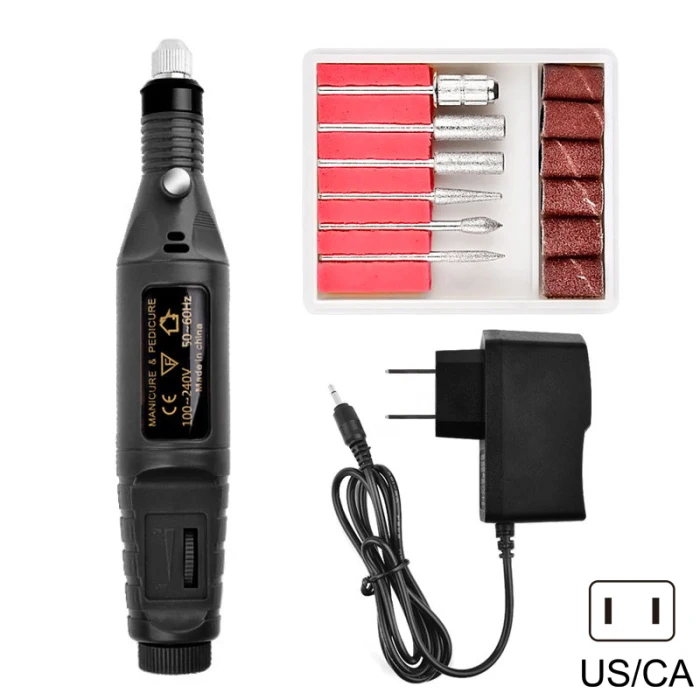 Manicure Machine Electric Nail Drill Bit Set Mill Cutter Mini Nail Art Sanding File WH998