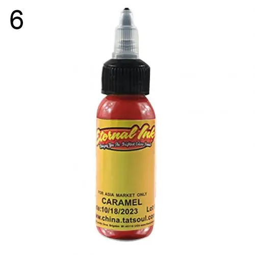 Красный New 30ml Tattoo Pigment Ink for Semi-permanent Eyebrow Eyeliner Lip Body Art Paint - Цвет: Красный