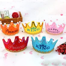 Детская День рождения светодиодная корона шляпа игрушки King принцессы вечерние фон с изображением торта для игрушка вечерние украшения