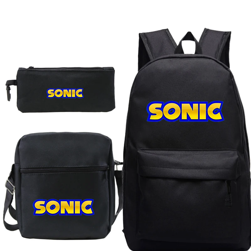 Plecak Kpop Mochila Sonic рюкзак с ежом для мужчин 3 шт./компл. хип хоп аниме Sac Dos Пенал школьный сумки для девочек-подростков
