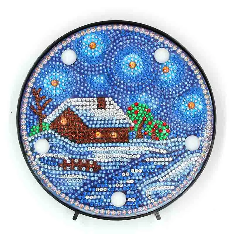 

Special Shaped Diamond Painting LED Lamp Light Christmas 5D Diamond Embroidery Mosaic Owl DIY Unfinished Kit