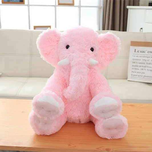 1 шт., милая детская плюшевая игрушка-слон, мягкая, Успокаивающая, слон, Playmate, спокойная кукла, детская игрушка, слон, подушка, плюшевые игрушки, набитые - Цвет: Розовый