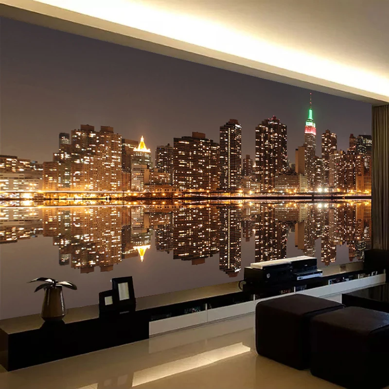 show original title Details about   3D City Night View QKE9762 Wallpaper Mural Self Adhesive Trade Kay 