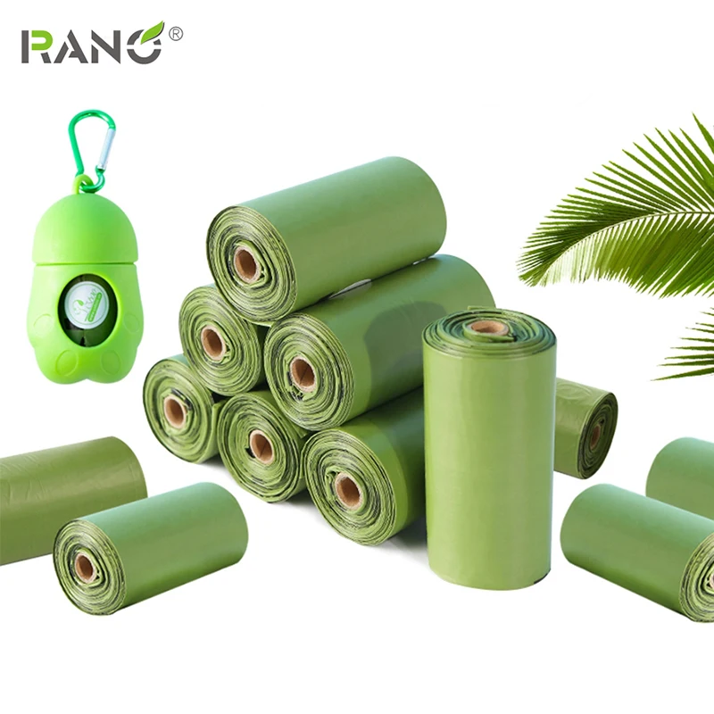 RANO RN-PB14 высокое качество compostable биоразлагаемые пластиковые кукурузный крахмал одноразовые мешки для собачьих какашек