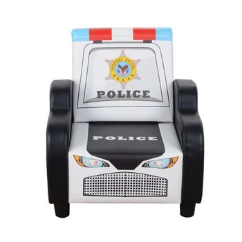 

Children's sofa seat cartoon boy police car single seat leather small sofa mini cute lazy couch