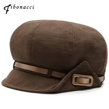 Fibonacci Retro Horizontal Stripes Newsboy Cap High Quality Beret Belt Octagonal Hat for Men Women Cap