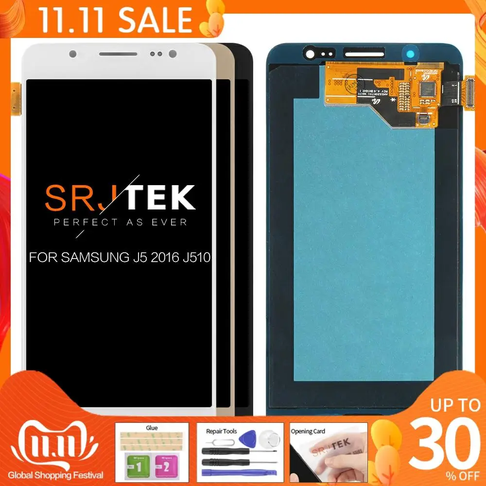 

100% Original Amoled LCDs For Samsung Galaxy J5 2016 J510 LCD J510F J510FN J510M J510Y J510G Touch Screen