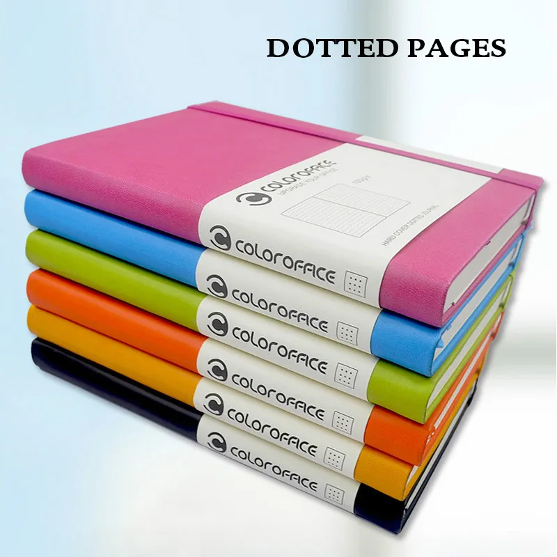 

A5 Dot Bullet Journal Notebook Hard Cover PU Dotted Journal Notebook