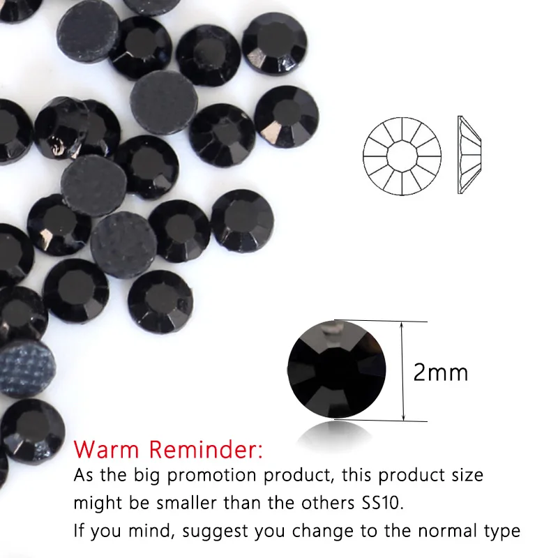 Promotion-SS10-Jet-DMC-Hot-Fix-Rhinestones-FlatBack-Black-Hotfix-Rhinestones-Glass-Glitter-Rhinestones-For-Wedding