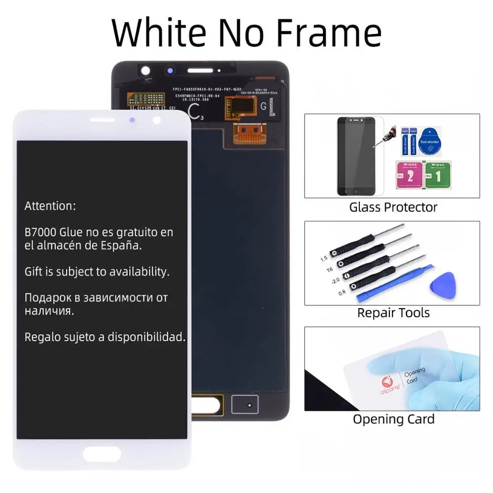 No Frame White AMOLED Дисплей для XIAOMI Redmi Pro LCD в сборе с тачскрином на рамке 5.5'' черный белый золото - Цвет: No Frame White